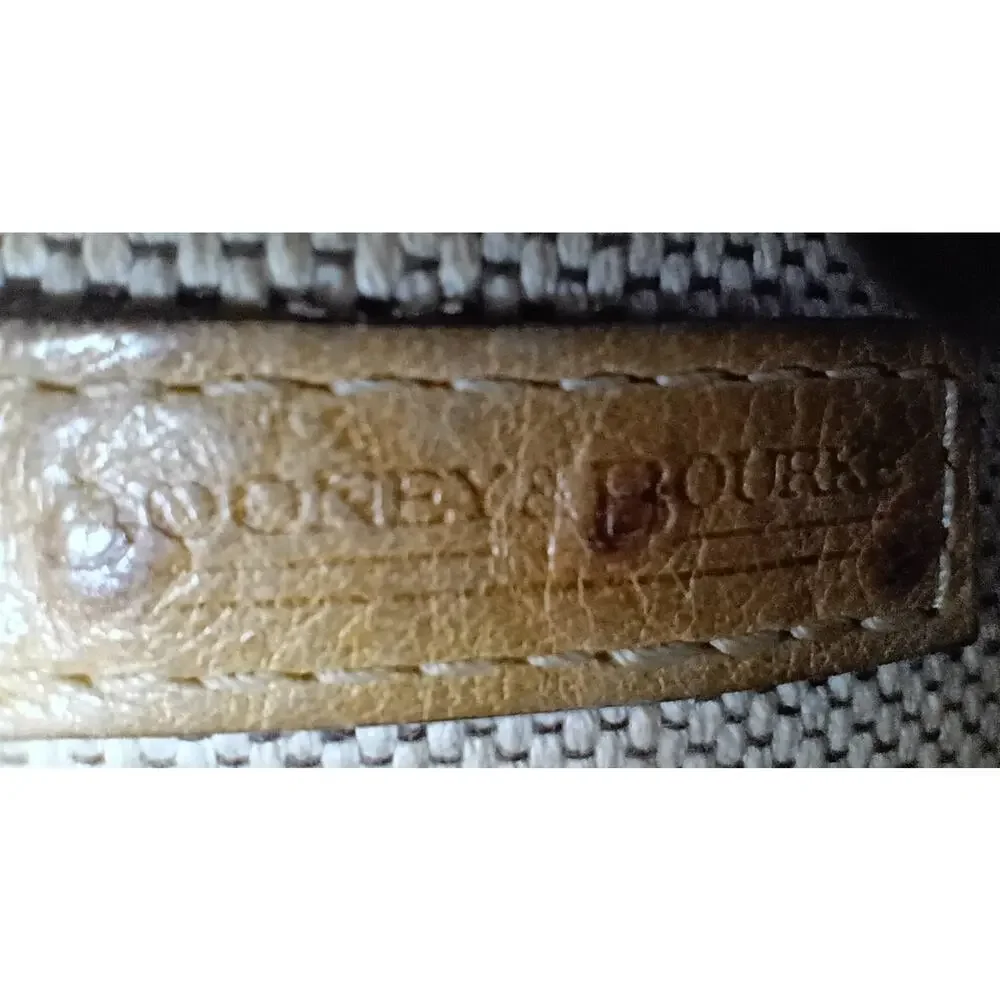 DOONEY & BOURKE Tan Ostrich Embossed Leather Hobo Shoulder Bag - EUC